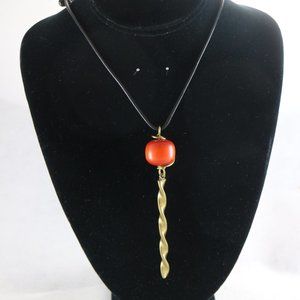 Unique Geometric Brass and Beaded African Handmade Necklace